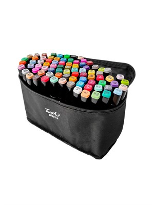 Н-р скетч-маркеров двухсторонних 80цв Touch в текстильной сумке  - фото 10041