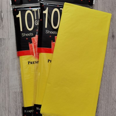 Бумага тишью 10л цв. желтый - фото 10424