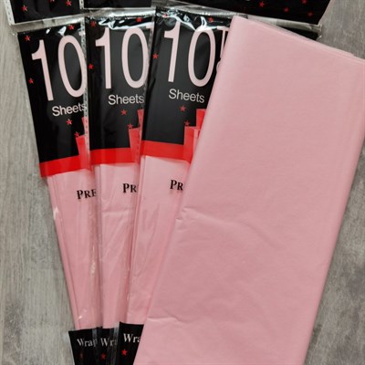 Бумага тишью 10л цв. светло-розовый - фото 10431