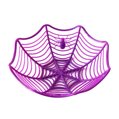 Фруктовая корзина "Паутина с пауками" 28*28см, цвет фиолетовый - фото 10681