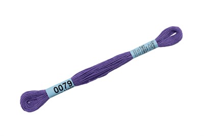 Нитки д/вышивания "Gamma" мулине 100% хлопок 8м №0079 фиолетовый - фото 10756