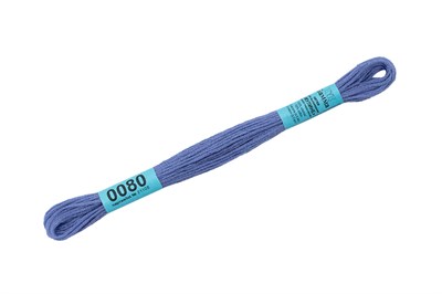 Нитки д/вышивания "Gamma" мулине 100% хлопок 8м №0080 сине-фиолетовый - фото 10765