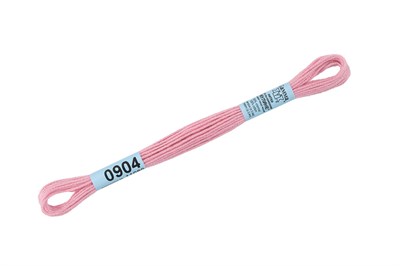 Нитки д/вышивания "Gamma" мулине 100% хлопок 8м №0904 розовый - фото 10918