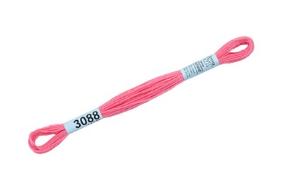 Нитки д/вышивания "Gamma" мулине 100% хлопок 8м №3088 розовый - фото 10985