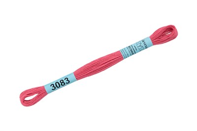Нитки д/вышивания "Gamma" мулине 100% хлопок 8м №3083 т.т.розовый - фото 11043