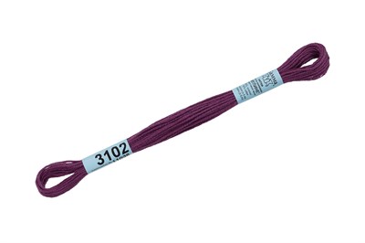 Нитки д/вышивания "Gamma" мулине 100% хлопок 8м №3102 гр.фиолетовый - фото 11119
