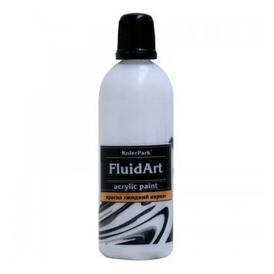 Краска для Fluid Art 80мл Белая УЦЕНКА - фото 12984