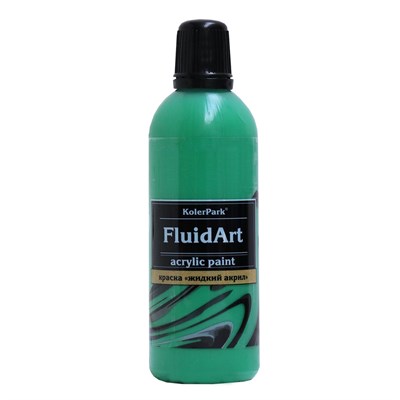 Краска для Fluid Art 80мл Зелёная УЦЕНКА - фото 12989