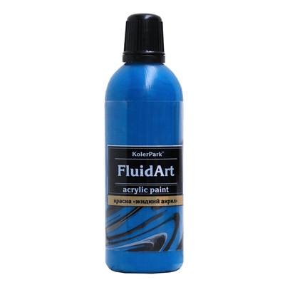 Краска для Fluid Art 80мл Синяя УЦЕНКА - фото 12991
