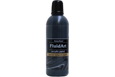 Краска для Fluid Art 80мл Чёрная - фото 12996