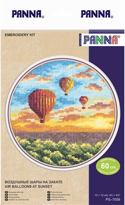 Набор д/вышивания Panna PS-7059 Воздушные шары на закате - фото 13065