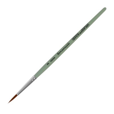 Кисть Синтетика круглая Roubloff Воплощай № 3 (длина волоса 17 мм), короткая ручка - фото 13357