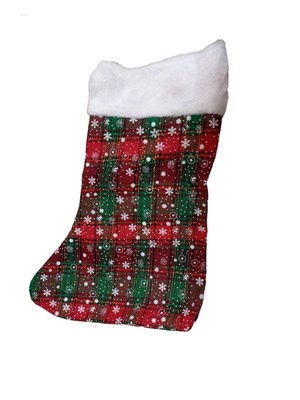 Декор рождественский носок 35*16,5см - фото 13940