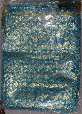 Мешочек подарочный органза "Звезды" 25*35см, Голубой - фото 13943
