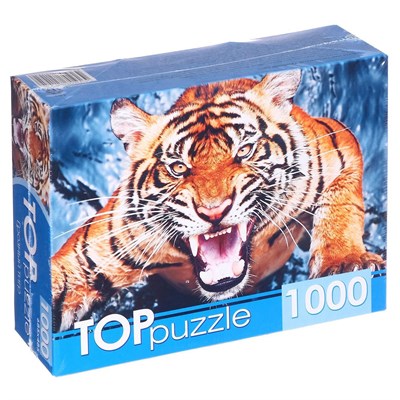 Пазлы «Грозный тигр», 1000 элементов - фото 14363