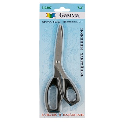 Ножницы "GAMMA" 3-9307 закройные в блистере 185мм  - фото 14494