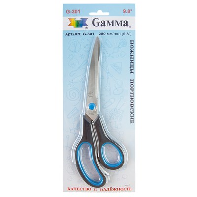 Ножницы "GAMMA" G-301 портновские в блистере 250мм  - фото 14498