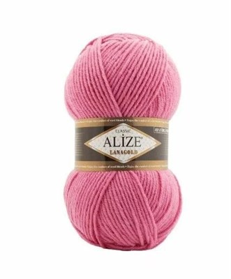 Пряжа Alize lanagold classic 51% акрил/49% шерсть 100гр №178 розовый 104254 - фото 15113