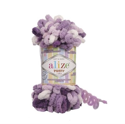 Пряжа Alize Puffy Color 100% Микрополиэстер 100гр №5923 - фото 15118