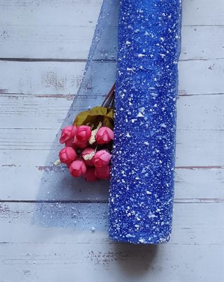 Сетка снег рулон 0,5*4м, цв. синий - фото 15537