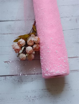 Сетка снег рулон 0,5*4м, цв. светло-розовый - фото 15541