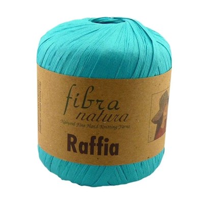 Пряжа Raffia 40гр (переработанные листья пальмы), 90м цвет 116-09 голубой 104468 - фото 15578