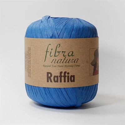 Пряжа Raffia 40гр (переработанные листья пальмы), 90м цвет 116-10 ярко-голубой - фото 15624