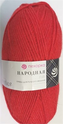 Пехорка Народная 100гр 30% шерсть/70% акрил цв.58 Коралл - фото 16280