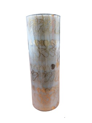 Фатин мелкий с узором "Бантики" 15см 9м Цв. теплый белый TH02 - фото 16329