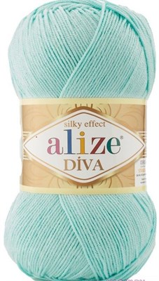 Пряжа Alize Diva 100% микрофибра цв.669 Св.бирюза 104893 - фото 16334