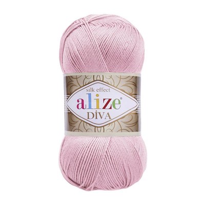 Пряжа Alize Diva 100% микрофибра цв.291 Пыльно-розовый - фото 16350