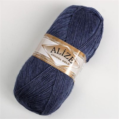 Пряжа Alize Angora gold 80% акрил/20% шерсть 100гр, цв.203 Джинс-меланж  104919 - фото 16366