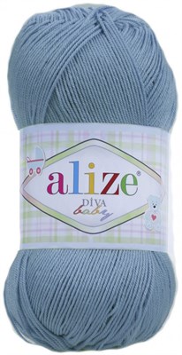 Пряжа Alize Diva Baby 100% микрофибра 100гр, цв.112 Голубой - фото 16451