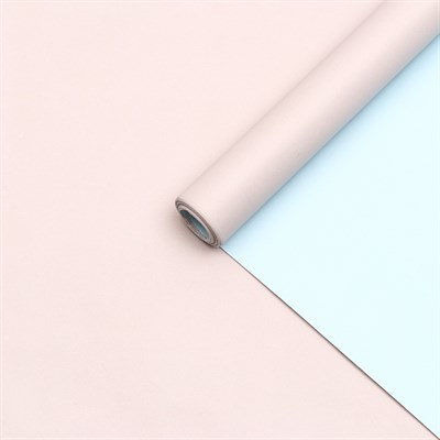 Бумага упаковочная крафт, двухсторонняя, пастельно-серо-голубой, 0.55*10м, 70г/м² - фото 16499