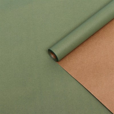 Бумага упаковочная крафт, хаки, 0,55*10м, 70г/м² - фото 16513