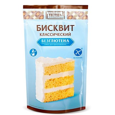 Смесь д/приготовления "Бисквит без глютена", 250г 105697 - фото 17344