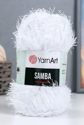 Пряжа YarnArt Samba 100% полиэстер 100гр, 501 Отбелка - фото 17998