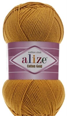 Пряжа Alize cotton gold 55% хлопок/45% акрил №02 Горчица 106236 - фото 18065