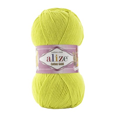 Пряжа Alize cotton gold 55% хлопок/45% акрил №668 Лимон 106262 - фото 18076