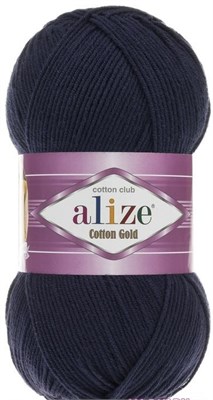 Пряжа Alize cotton gold 55% хлопок/45% акрил №58 Чернильный - фото 18078