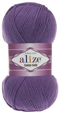 Пряжа Alize cotton gold 55% хлопок/45% акрил №44 Фиолетовый - фото 18081