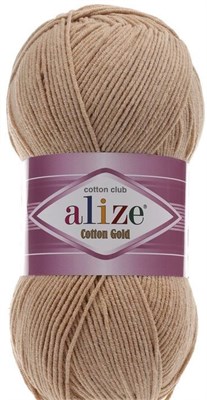 Пряжа Alize cotton gold 55% хлопок/45% акрил №262 Бежевый 106330 - фото 18092