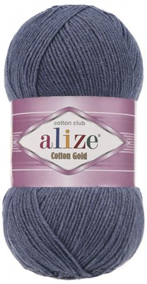 Пряжа Alize cotton gold 55% хлопок/45% акрил №203 Джинс меланж 106353 - фото 18141