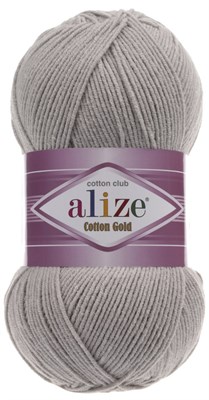 Пряжа Alize cotton gold 55% хлопок/45% акрил №200 Св.серый 106356 - фото 18144