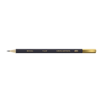 Чернографитный карандаш заточенный VISTA-ARTISTA VAGP 10М (10B) 1шт - фото 18174