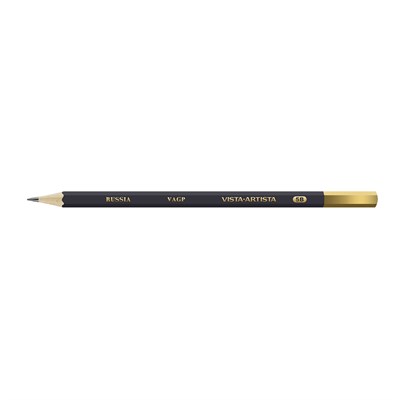 Чернографитный карандаш заточенный VISTA-ARTISTA VAGP 5М (5B) 1шт - фото 18176