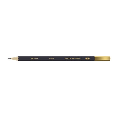 Чернографитный карандаш заточенный VISTA-ARTISTA VAGP М (B) 1шт - фото 18181
