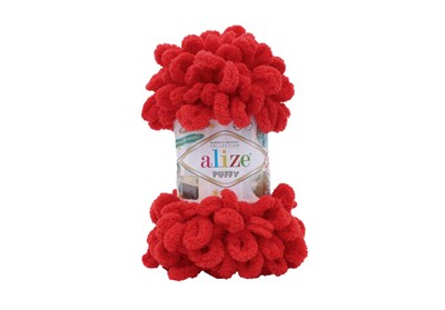 Пряжа Alize Puffy 100% Микрополиэстер 100гр №56, красный 105680 - фото 18542