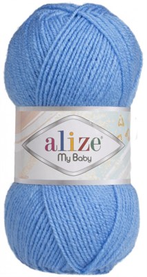 Пряжа Alize My Baby 100% акрил, 50г №289 Ярко-голубой 106276 - фото 18567