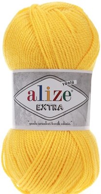 Пряжа Alize Extra 90% акрил/10% шерсть 100гр/220м №216 Желтый 106374 - фото 18583